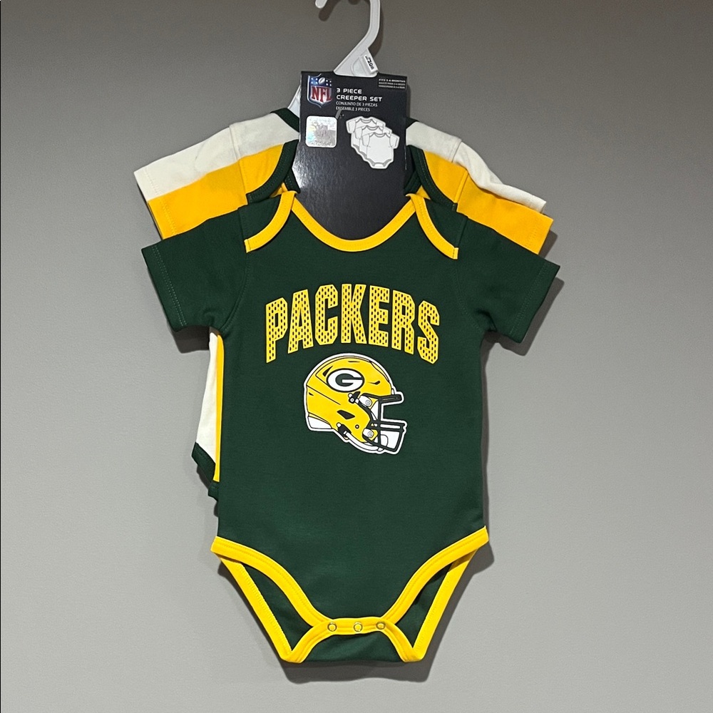 NFL Packers Bodysuit Set - Green and Yellow